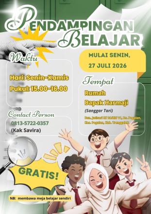 KESEMPATAN EMAS! MAHASISWA UIN SATU GELAR BIMBEL GRATIS SD DI POGALAN 